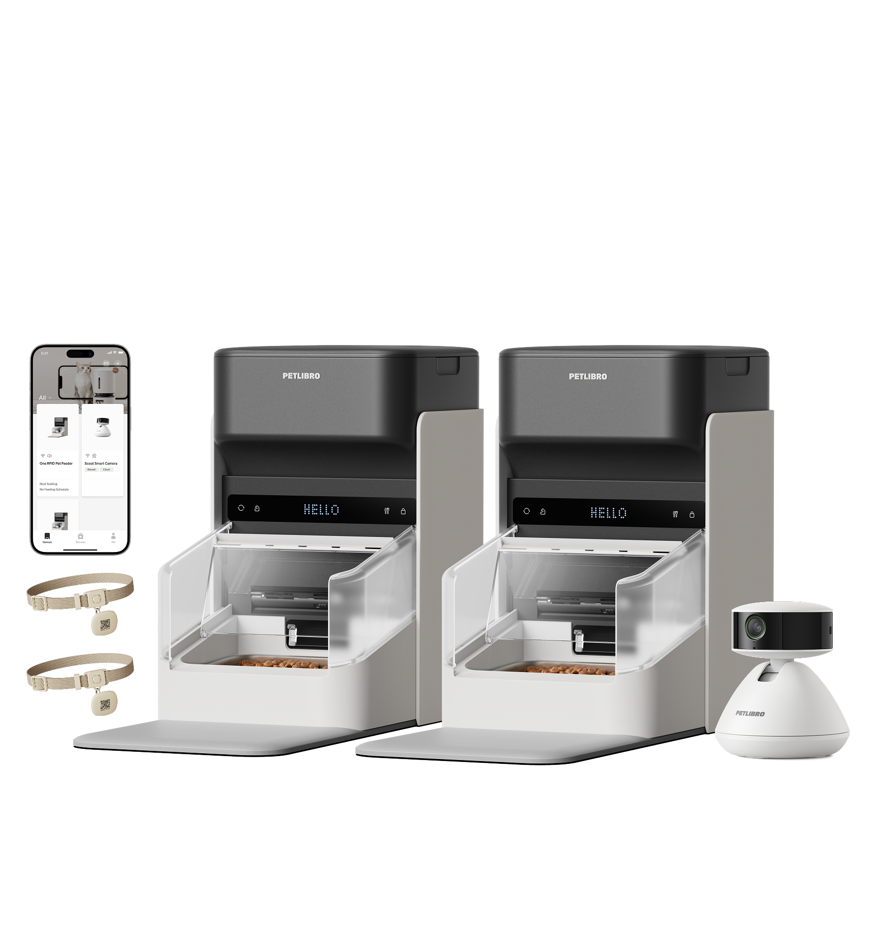 One RFID Pet Feeder Set & Scout Smart Camera