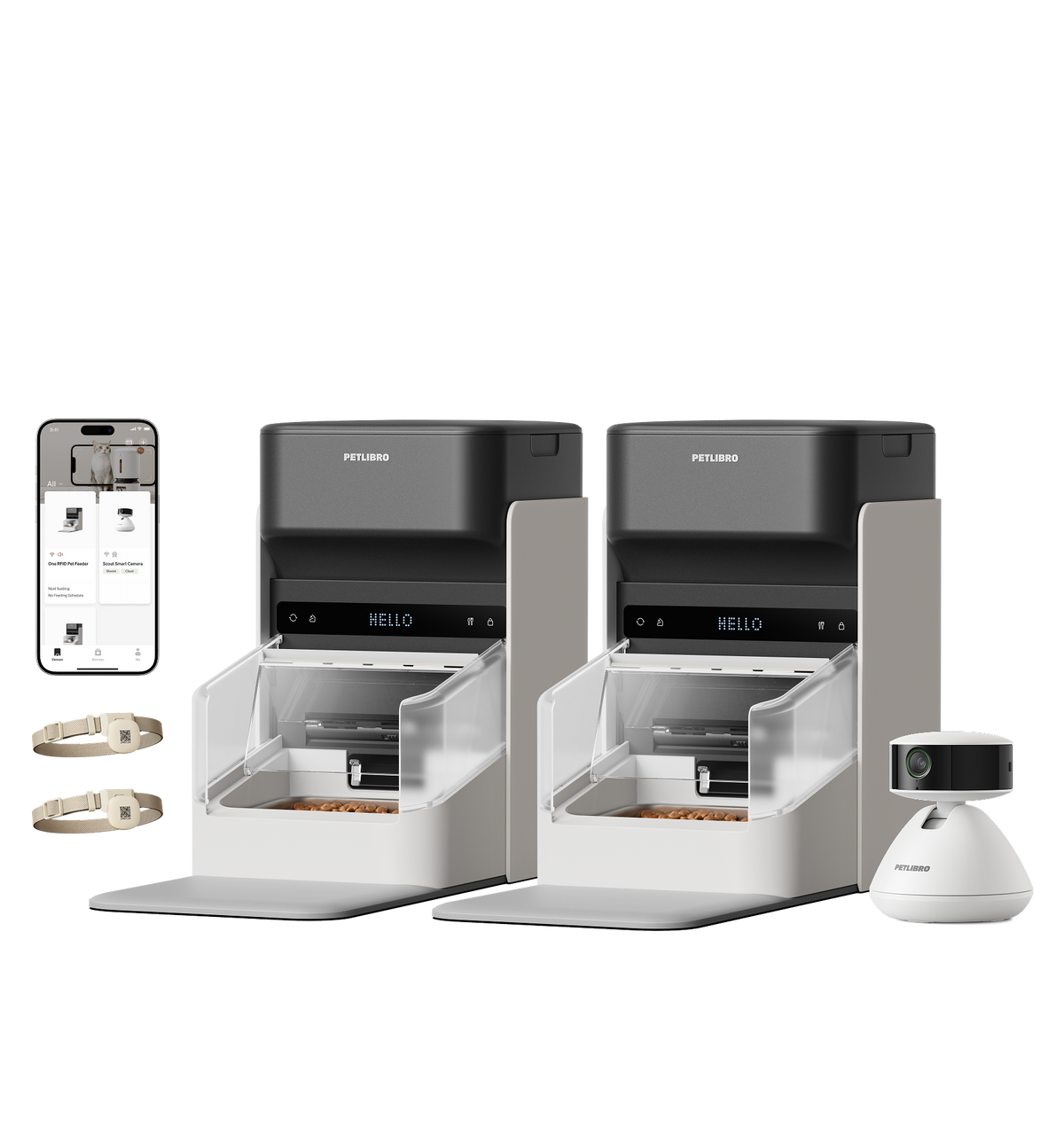 One RFID Pet Feeder Set & Scout Smart Camera