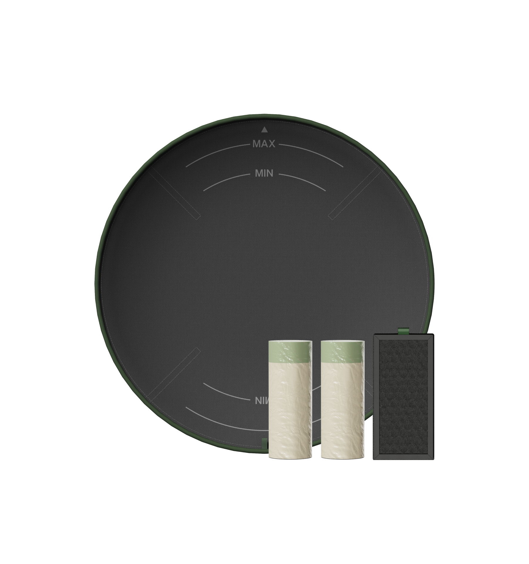 Petlibro PETLIBRO cat pet fountain filter kit with round black pad, two white rolls, and charcoal filter; litter box automatic feeder compatible