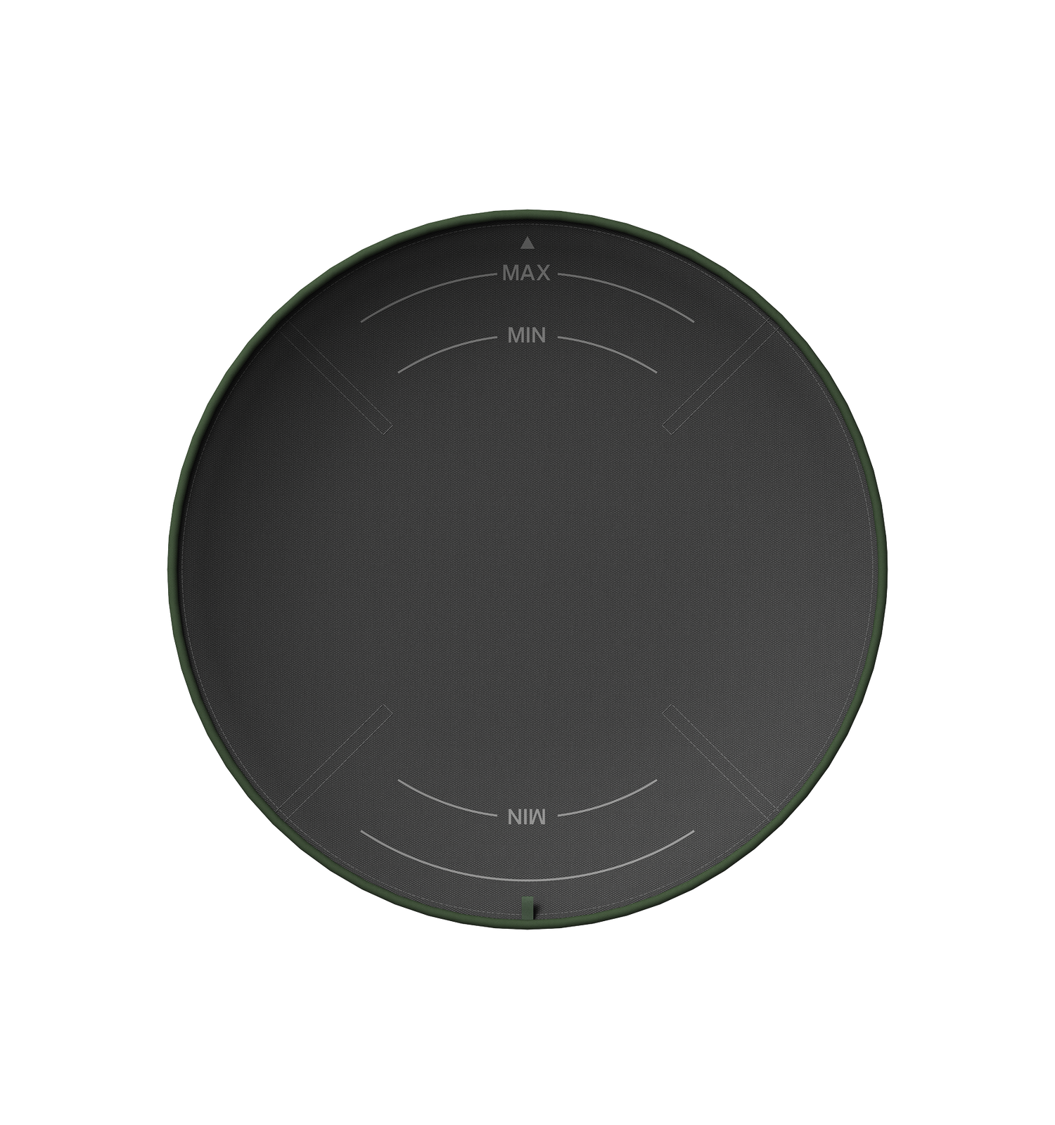 Petlibro PETLIBRO cat pet fountain lid, round black top with green rim and MAX/MIN marks; for litter box automatic feeder setup