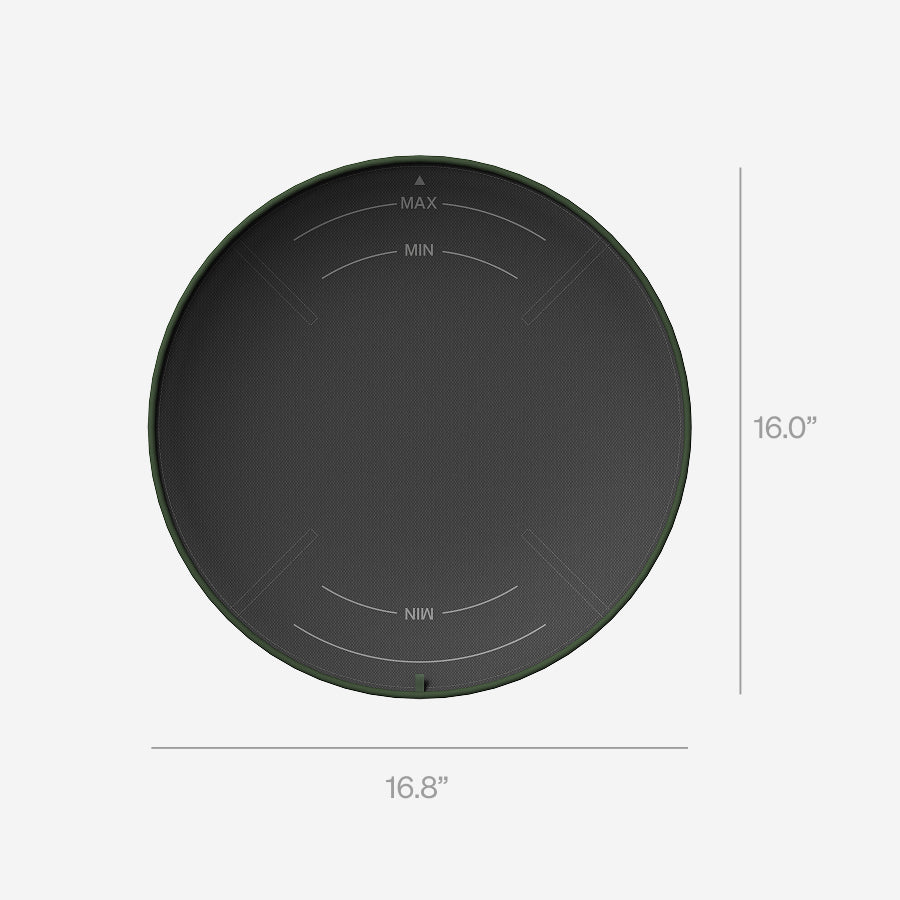 Petlibro PETLIBRO round black cat pet fountain mat, 16.8x16.0 in, for litter box and automatic feeder area