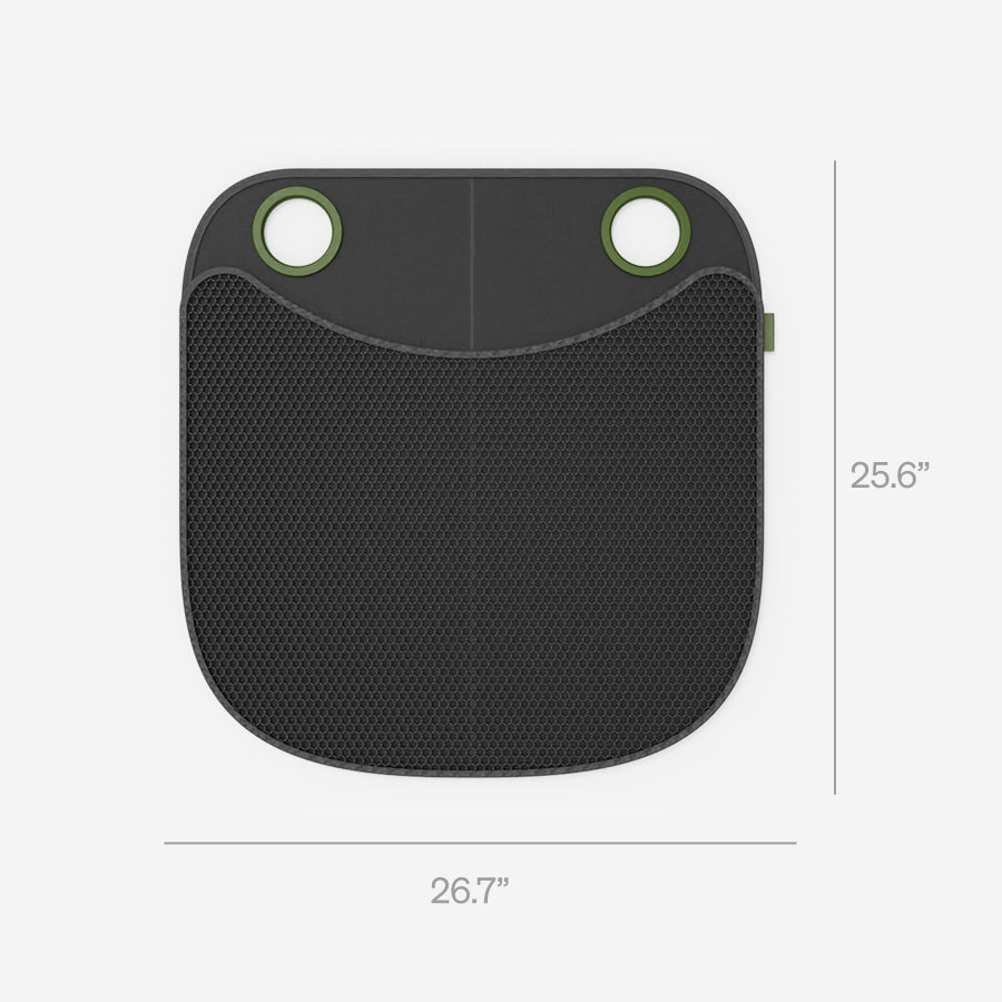 Petlibro PETLIBRO cat pet litter box mat, black honeycomb pad with green handle holes; pairs with fountain, automatic feeder