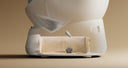 Petlibro PETLIBRO cat pet litter box with liner and clumping litter; automatic feeder and fountain shown in beige scene