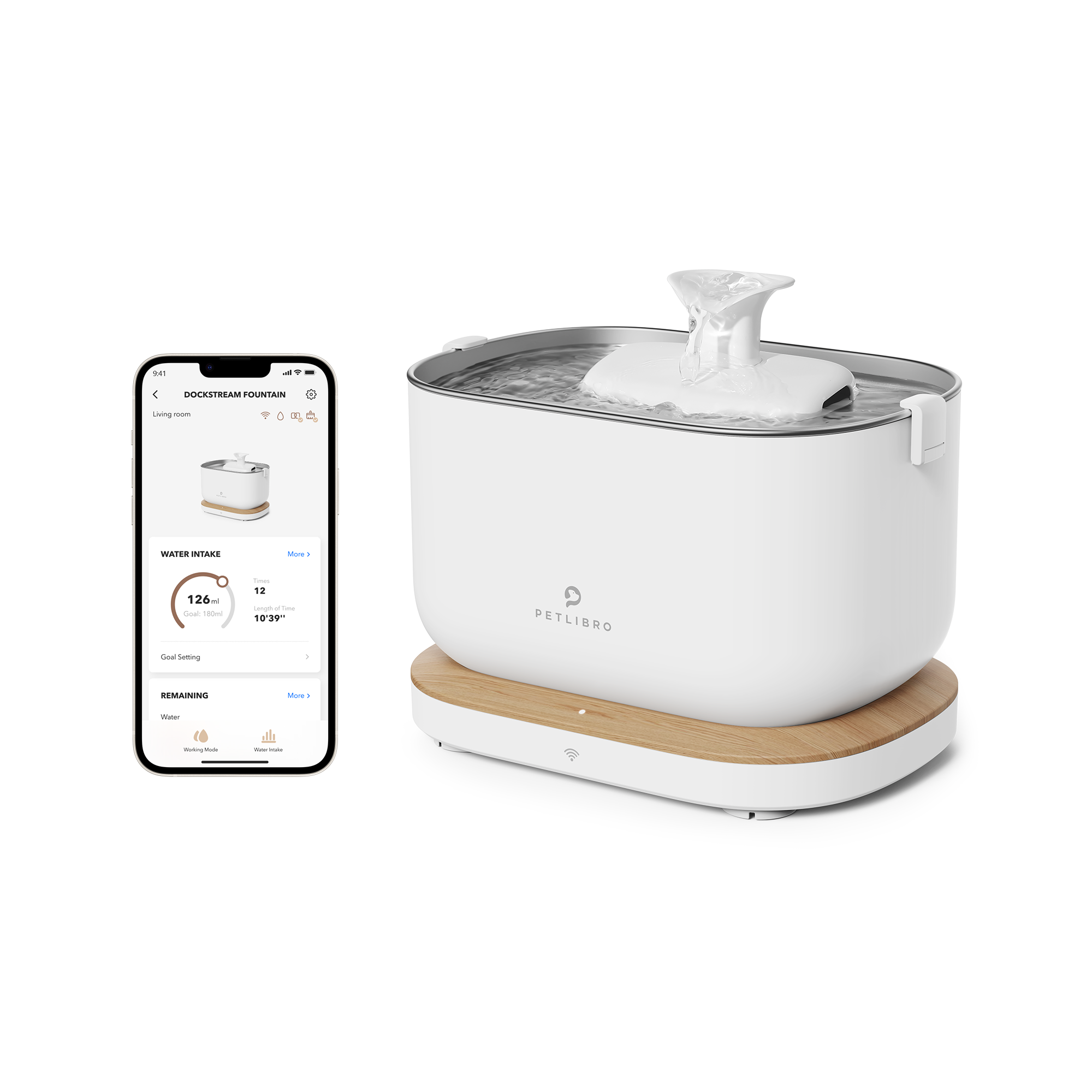 Dockstream App Monitoring Water Fountain