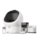 Petlibro PETLIBRO cat pet fountain, litter box, and automatic feeder set in white and black with app control phone screen
