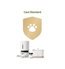 Petlibro smart pet feeder, water fountain, and pet camera set in white with wood accents for automated pet care