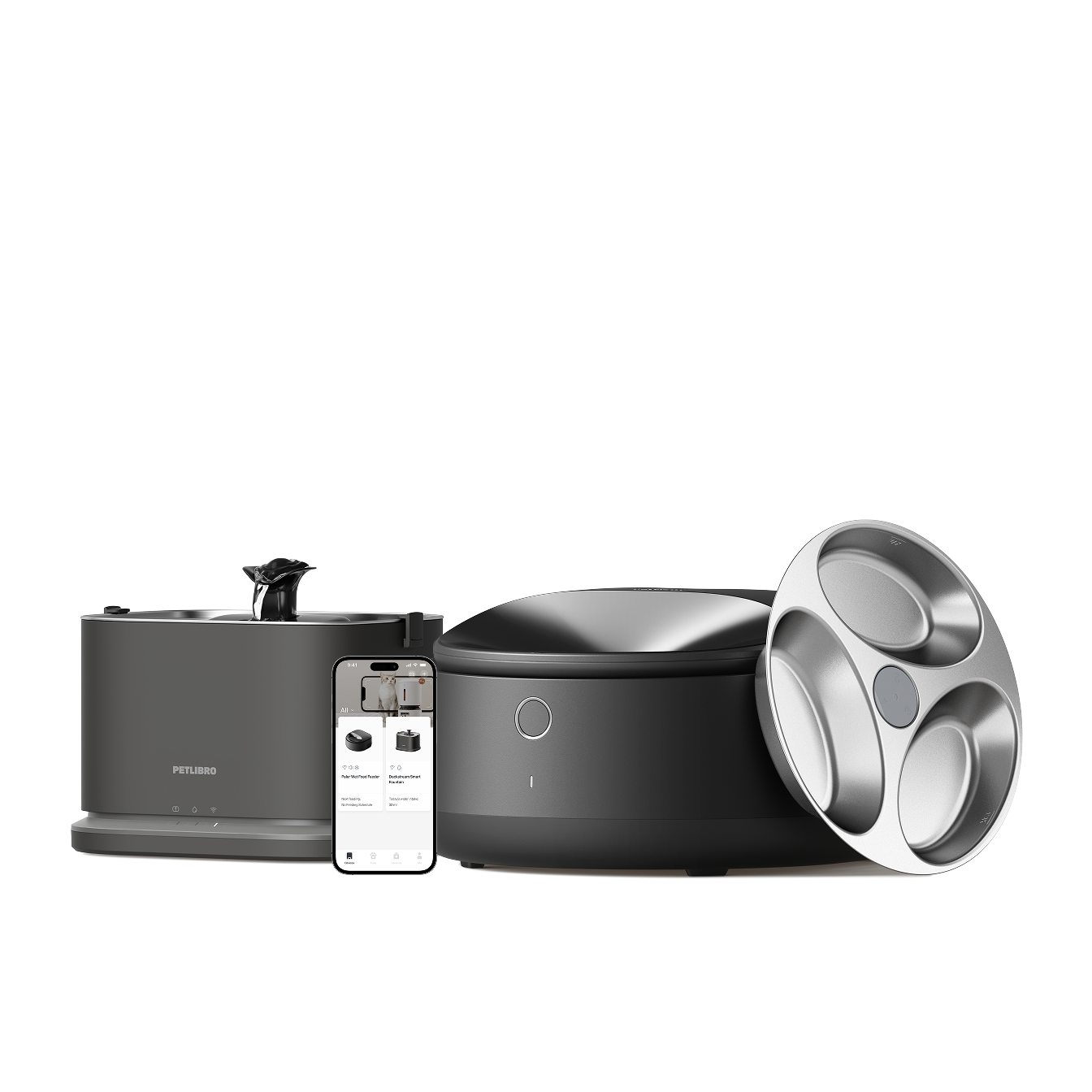 Polar Smart Wet Food Feeder & Dockstream 2 Smart Fountain