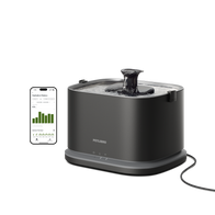 Petlibro PETLIBRO pet cat fountain feeder with app hydration chart; black water fountain, not a litter box